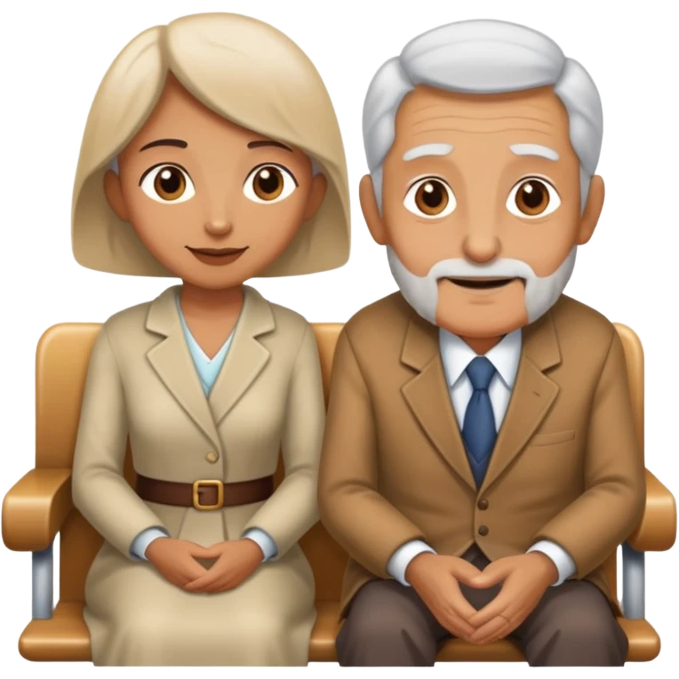 person offering a seat to an elder, kind and friendly emoji