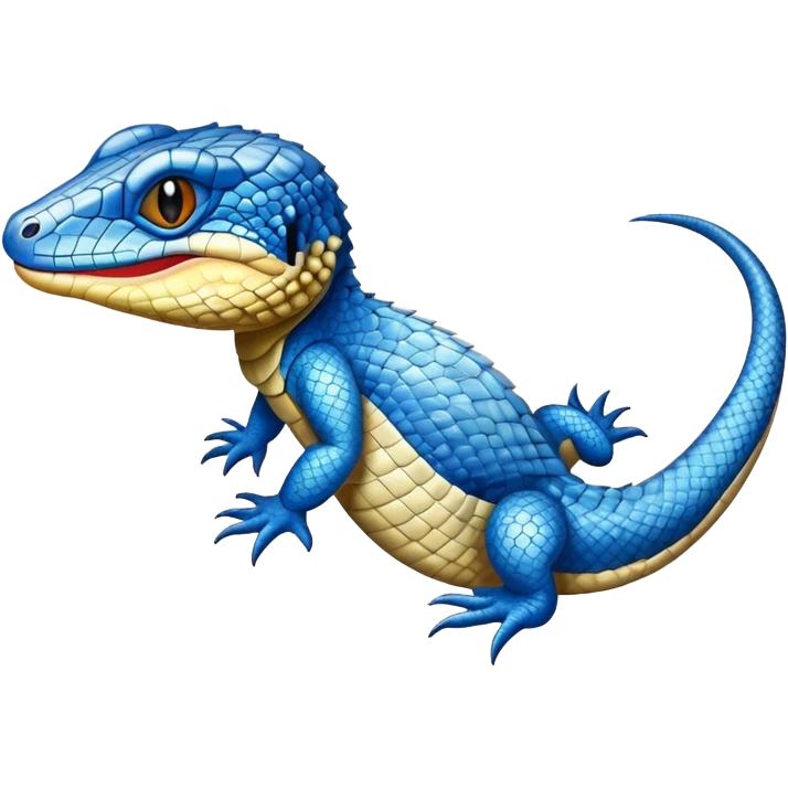 blue tongue lizard emoji