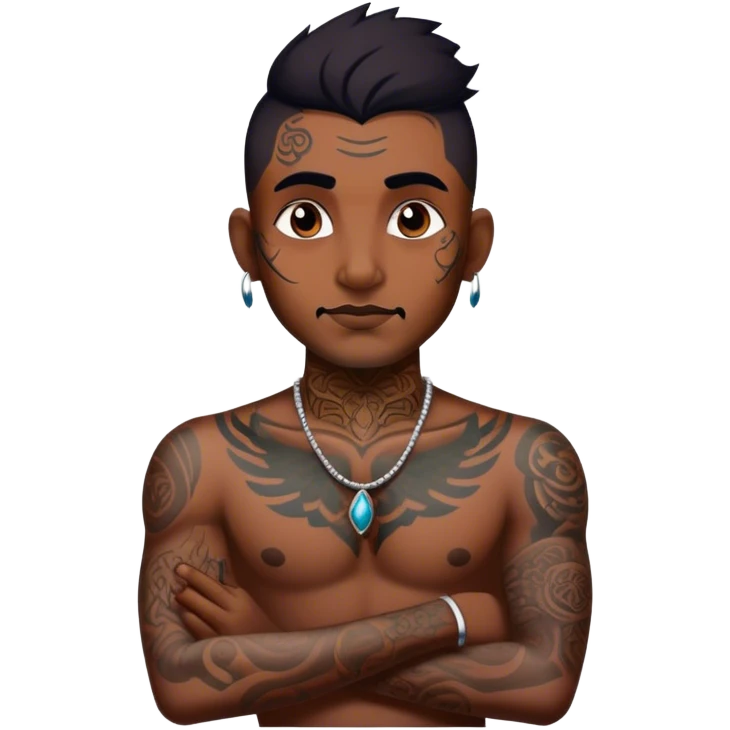 indian man with tattoos  emoji