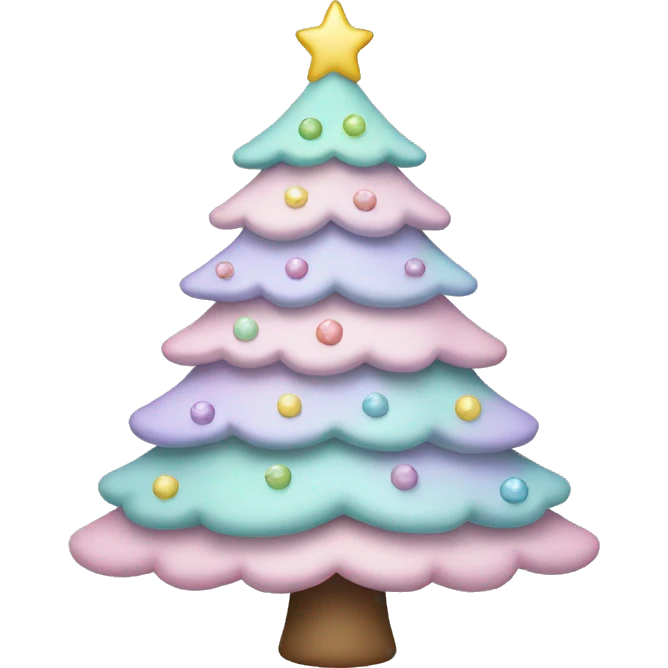 Pastel Christmas tree emoji