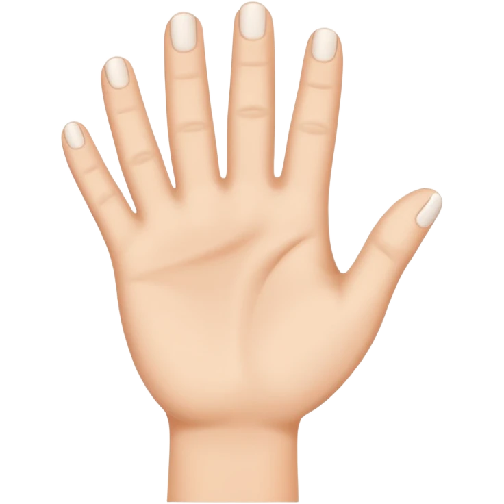 White hand emoji