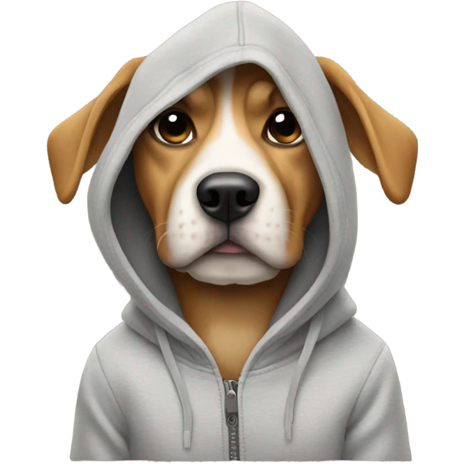 Dog wearing a hoodie emoji