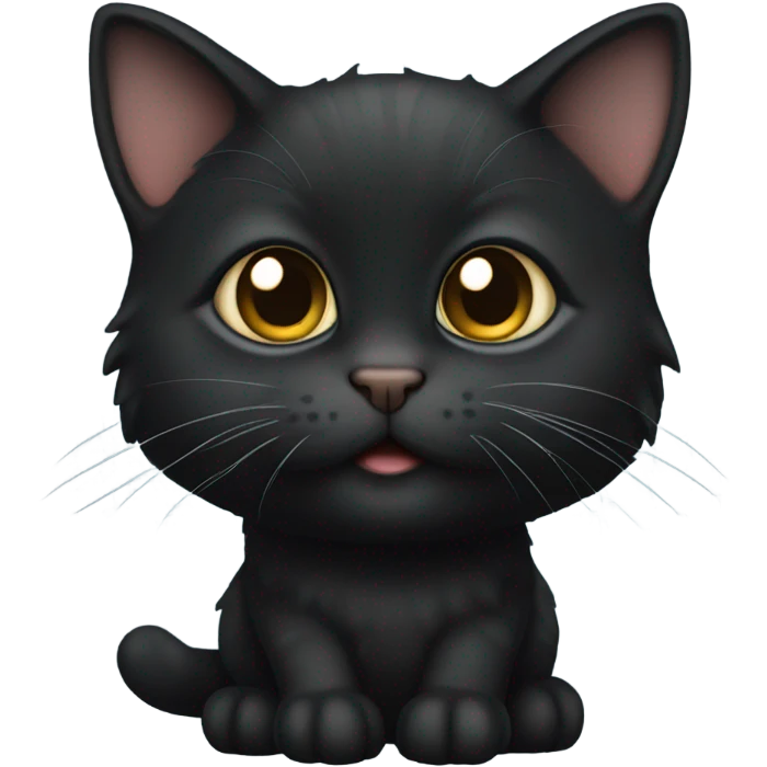 Black munchkin cat emoji