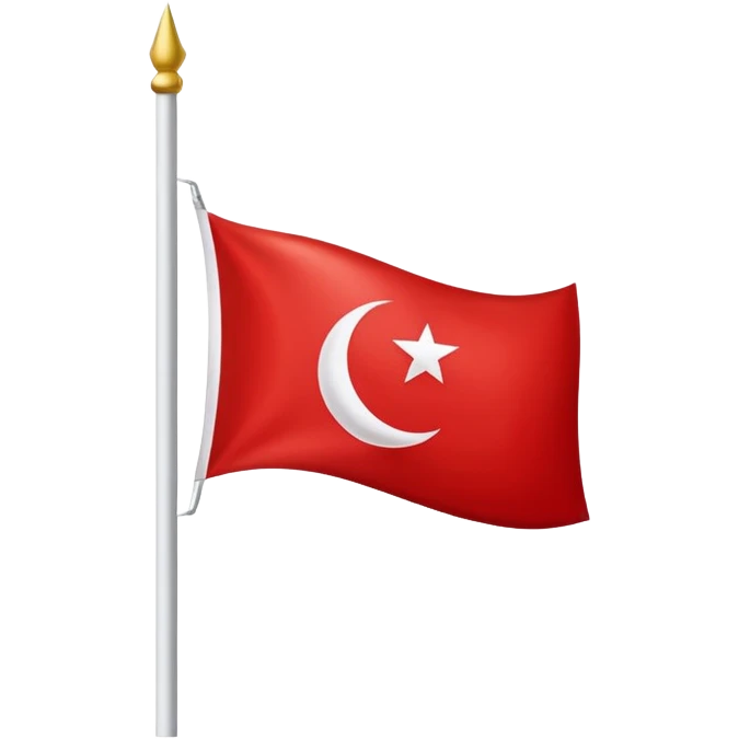 red flag with crescent moon and star emoji
