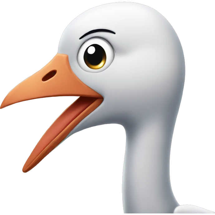 stork face laughing emoji