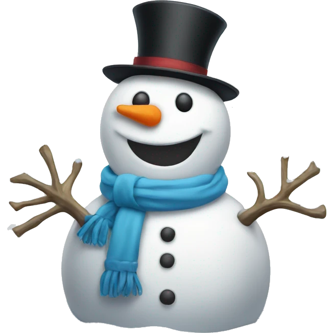Snowman in a snowdrift emoji