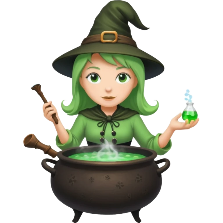 green witch cooking potion emoji