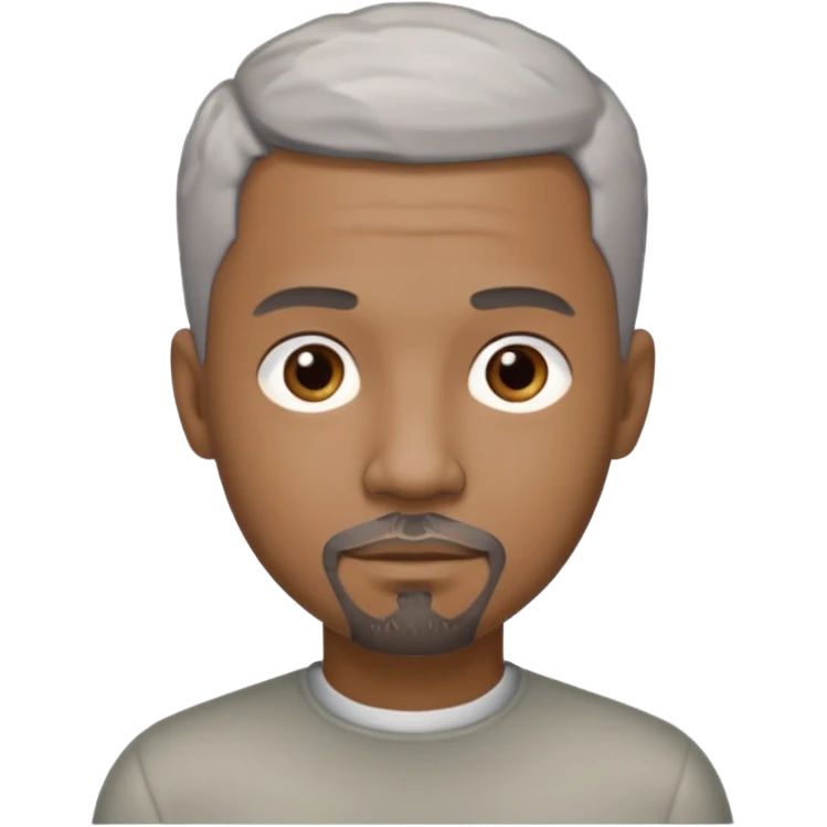 Black man with a short gray haired trimmed goatee  emoji