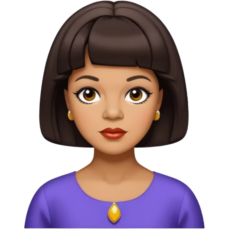 Florence Ballard with dark brown hair emoji