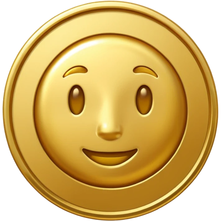 gold coin without designs emoji