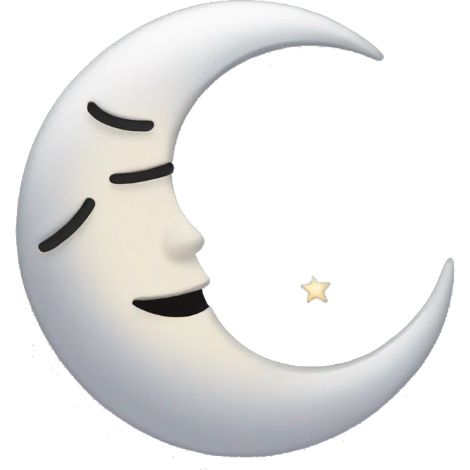 moon with zzz emoji
