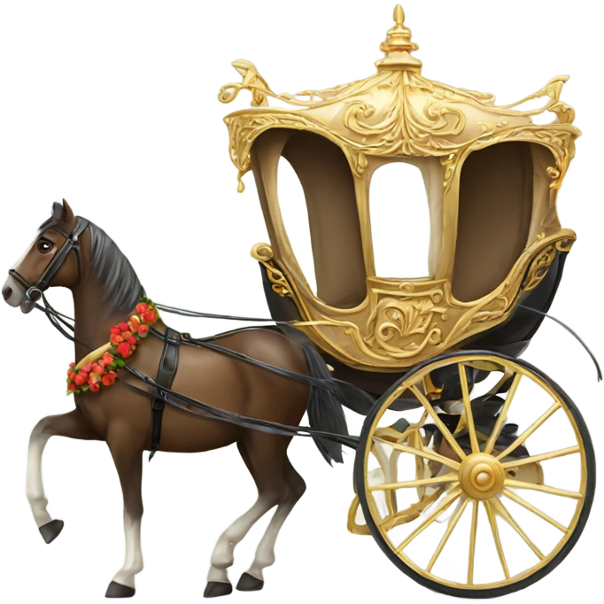 Beautiful carriage  emoji