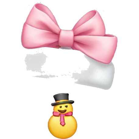  light pink Christmas stocking with bow emoji