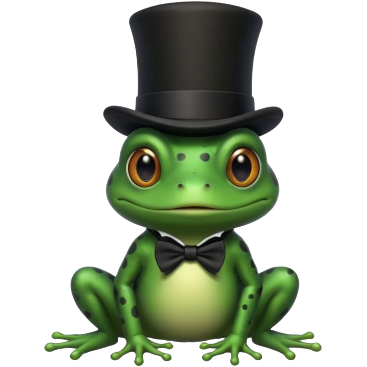 Make a goth frog emoji