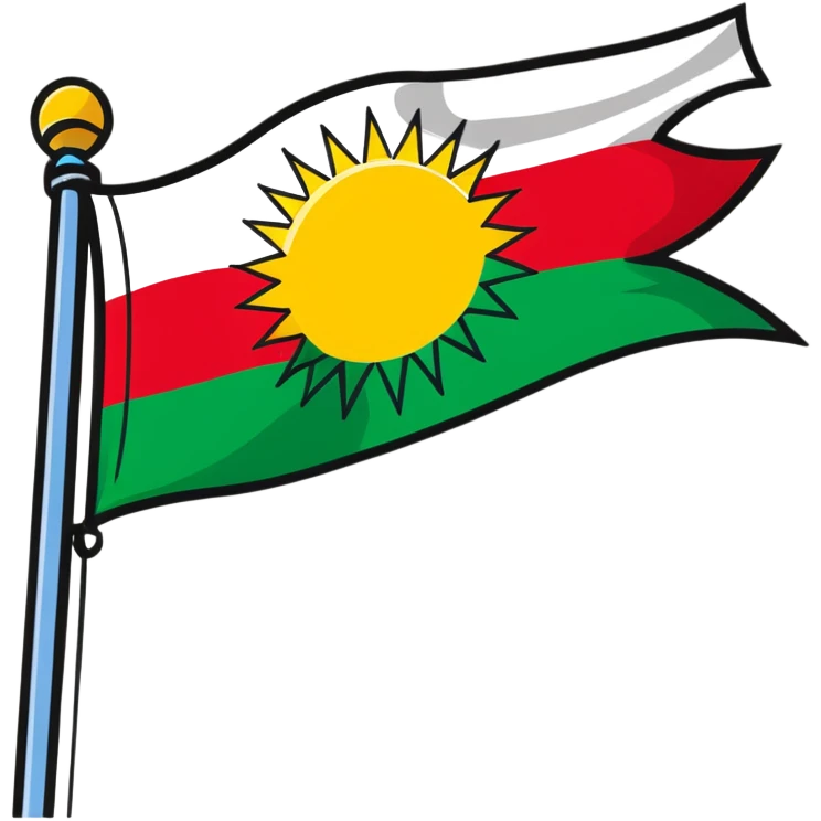kurdistan flag  emoji