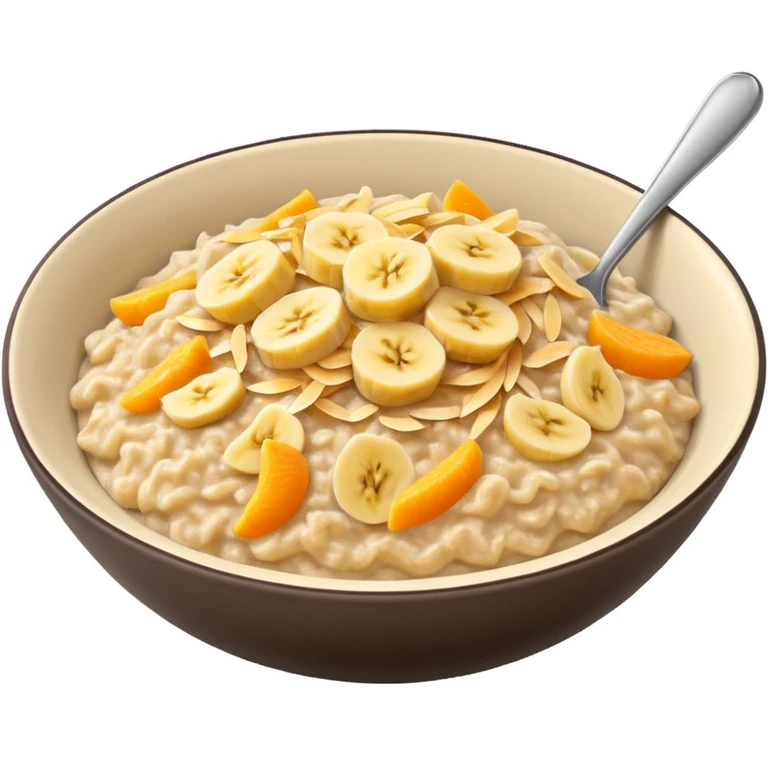 oatmeal with banana and cheese emoji