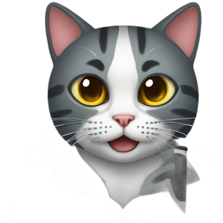 cat with a knife emoji