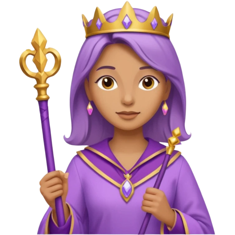 woman, Egypt, lilac, scepter emoji