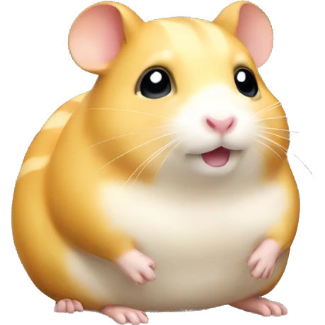 big hamster yellow pudding emoji