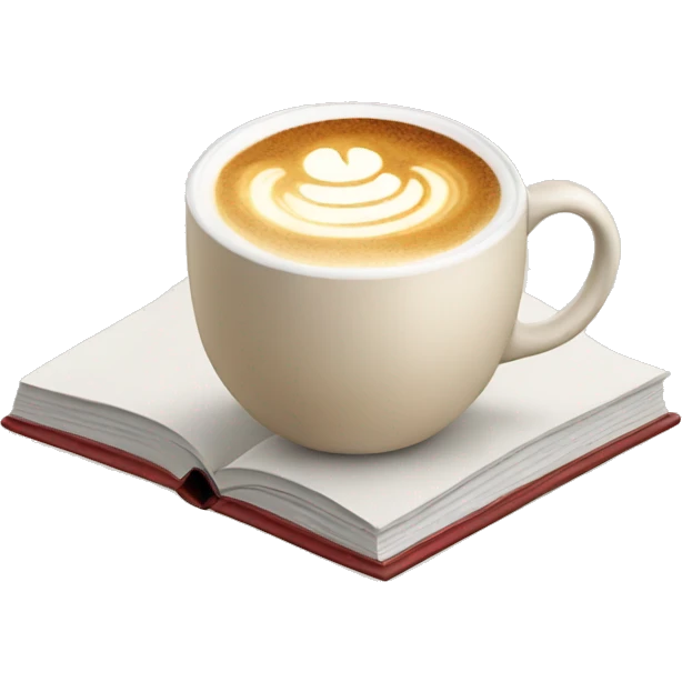 latte next to open book emoji