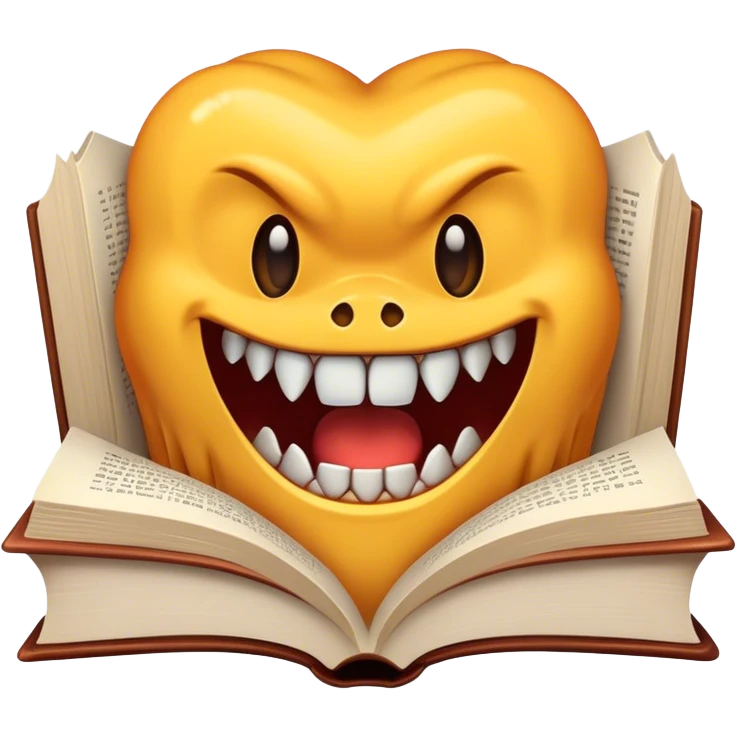 Book with sharp teeth emoji