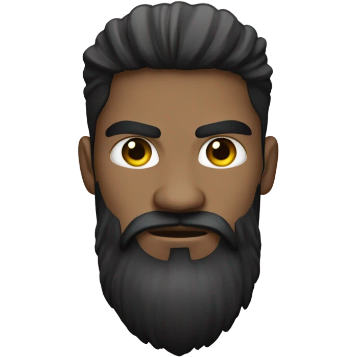 Swole white gamer with black beard emoji