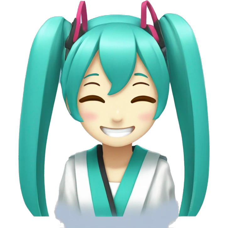 Happy hatsune miku emoji