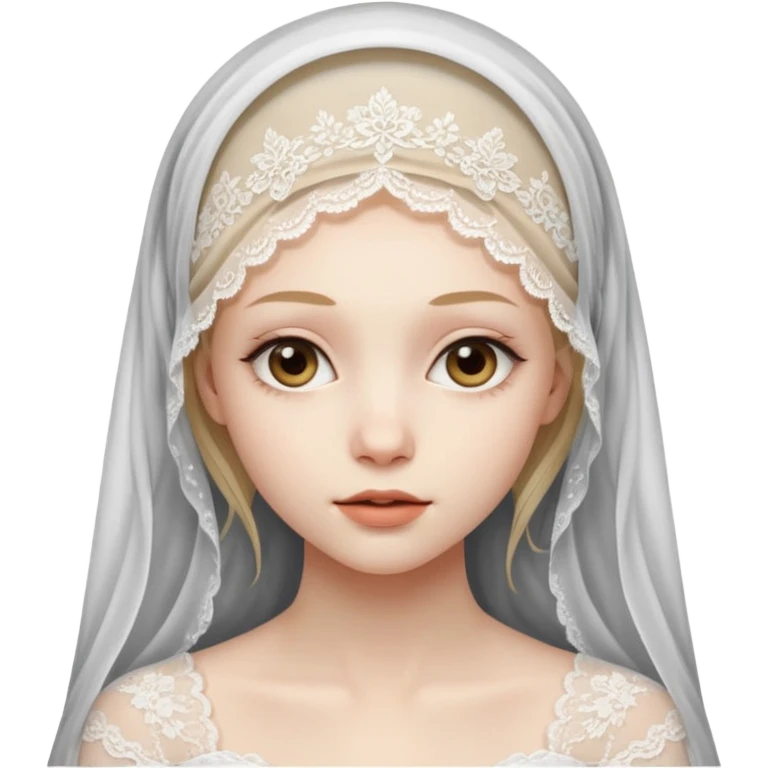 crée moi une jeune fille très belle avec le voile emoji