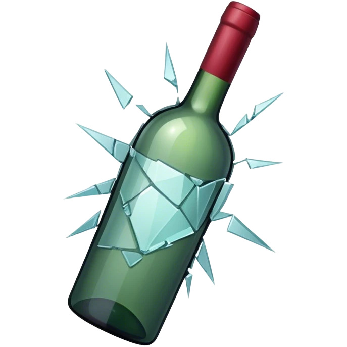broken wine bottle emoji
