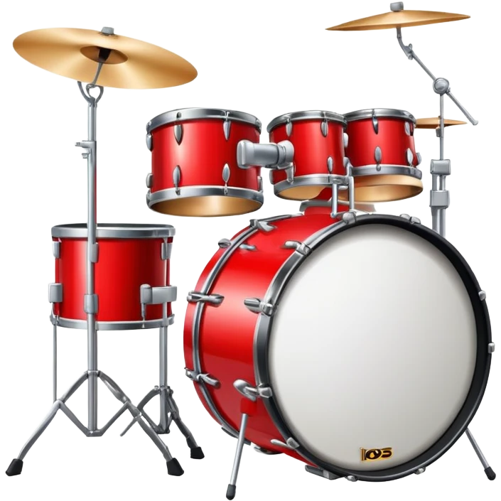 drum set showing anger with bold features emoji