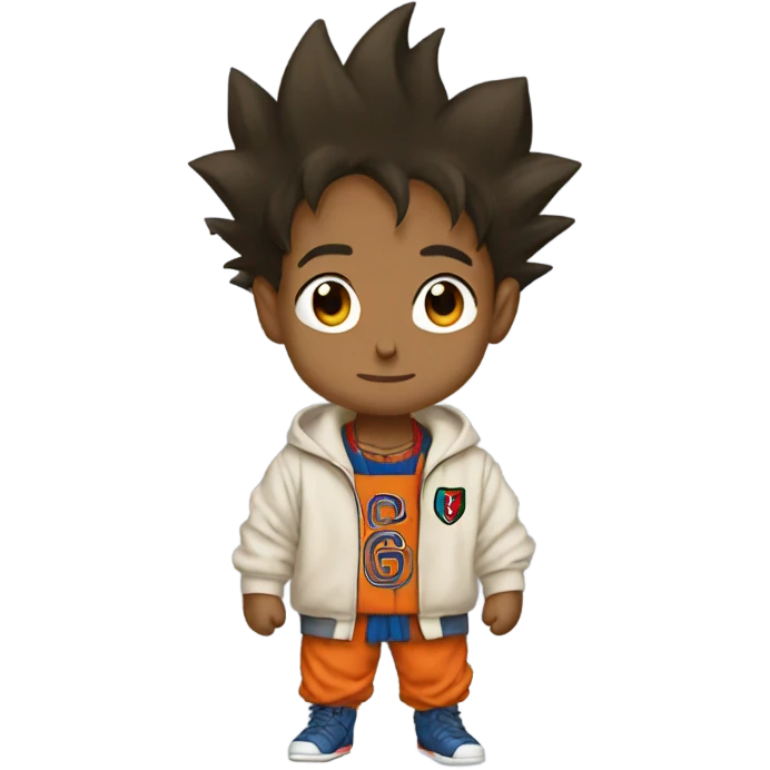 Goku wearing a gucci sweatshirt emoji
