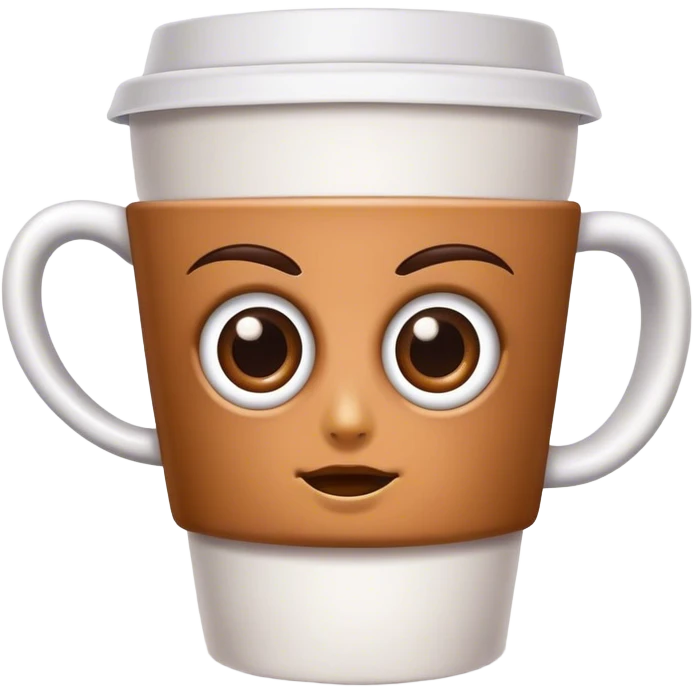 coffee cup with eyes emoji