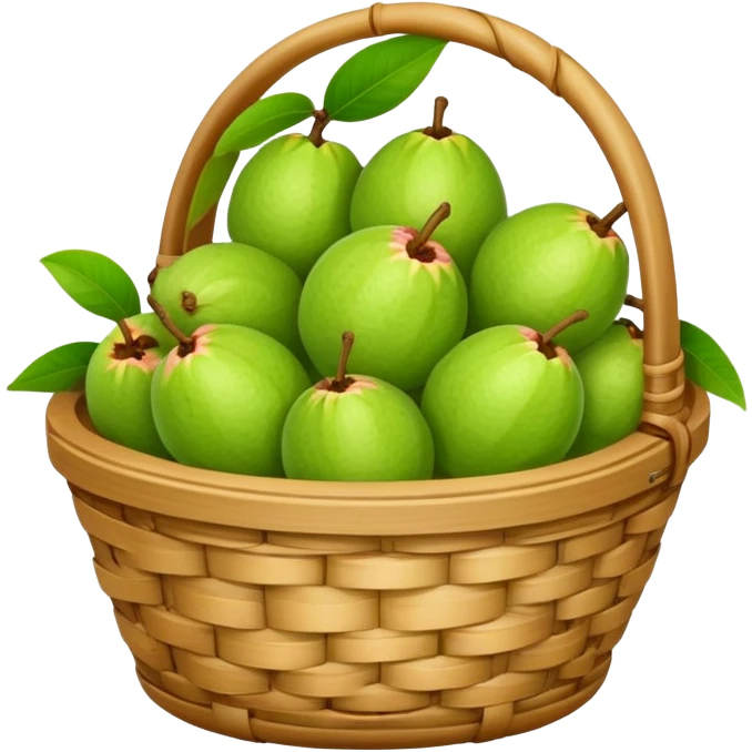 A small basket of guava fruits emoji