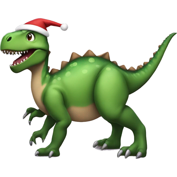 dinosaur santa claus  emoji