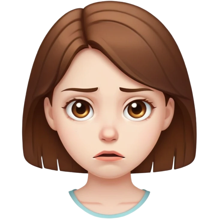 girl with disgusted face expression emoji