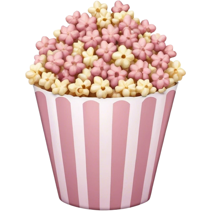 Dusty rose coloured popcorn  emoji