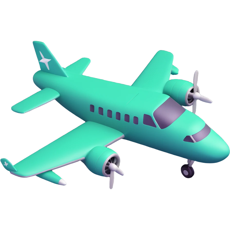 minimalist Telegram logo airplane only, dark green color, no background, no square, no beige inserts, volumetric style with soft shadows, transparent background emoji