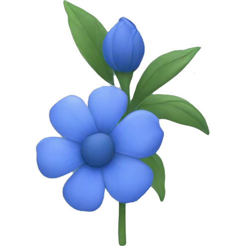 blue flower small emoji