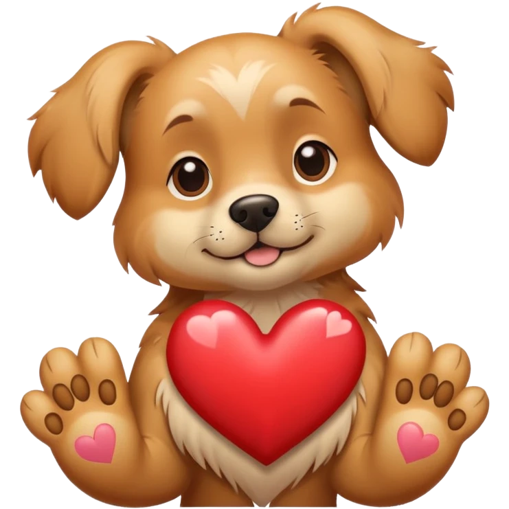 Dog making heart with hands  emoji