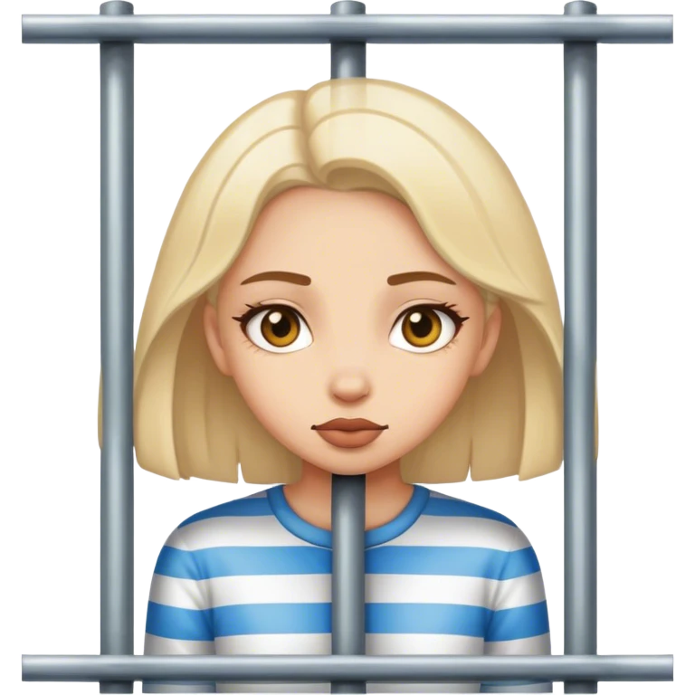 girl behind bars emoji