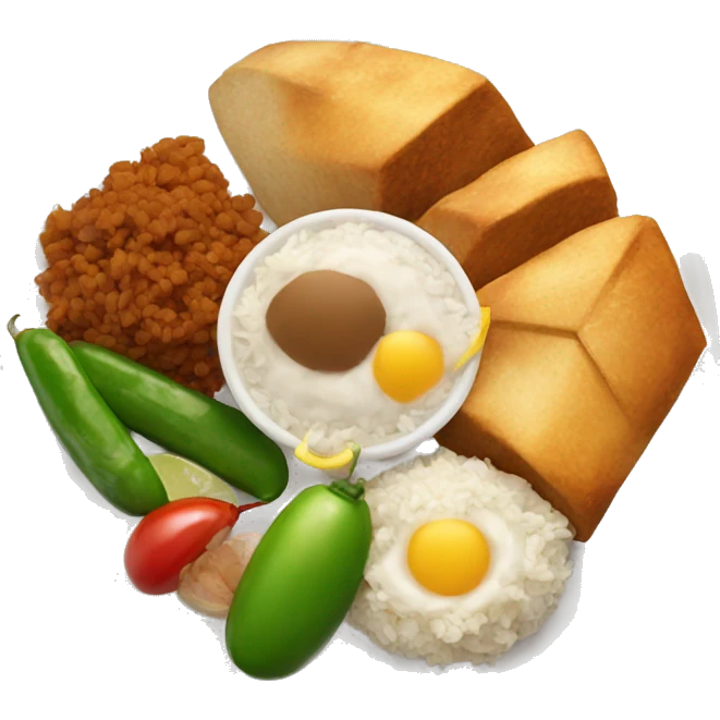 Plate of puertorican food emoji