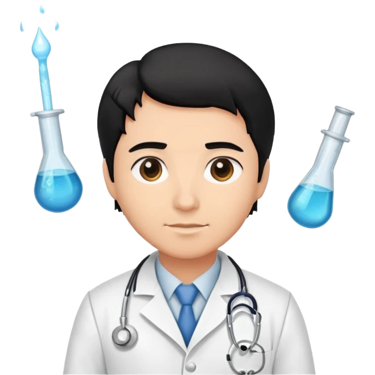 doctor with black hair emoji