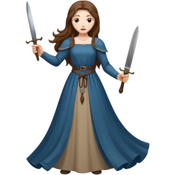 medieval woman holding a knife emoji