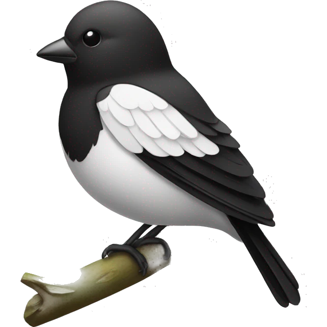 oiseaux noir et blanc  emoji