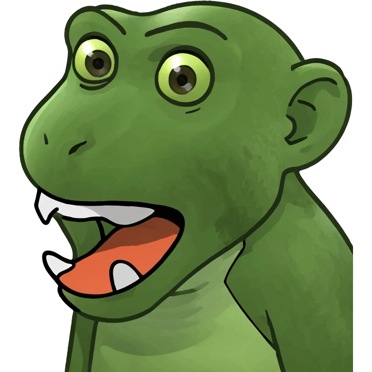 Monkey drooling emoji