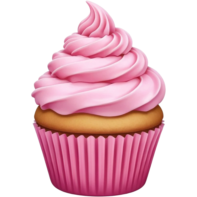 Cupcake with pink icing emoji