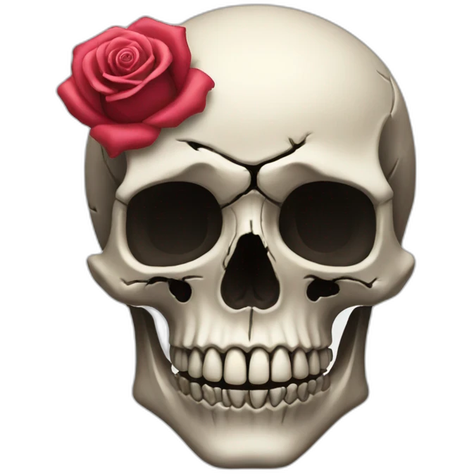 Rose skull emoji