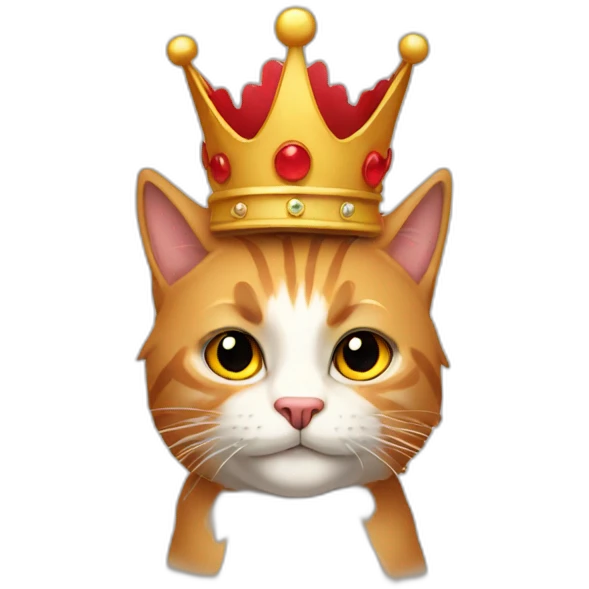 redcat with crown emoji