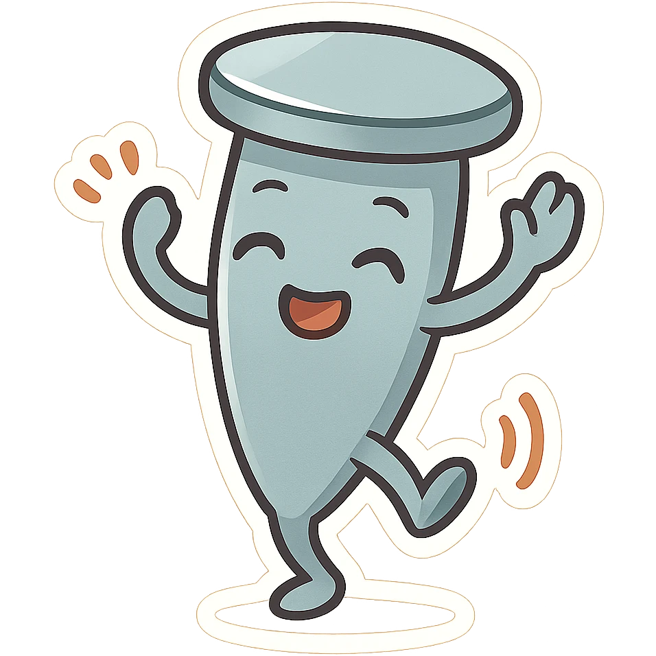 animated emoji of a dancing nail, cartoon style emoji