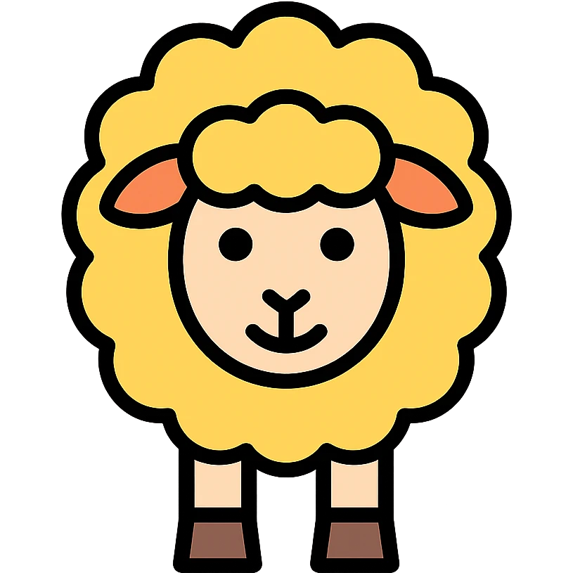 colored sheep icon emoji